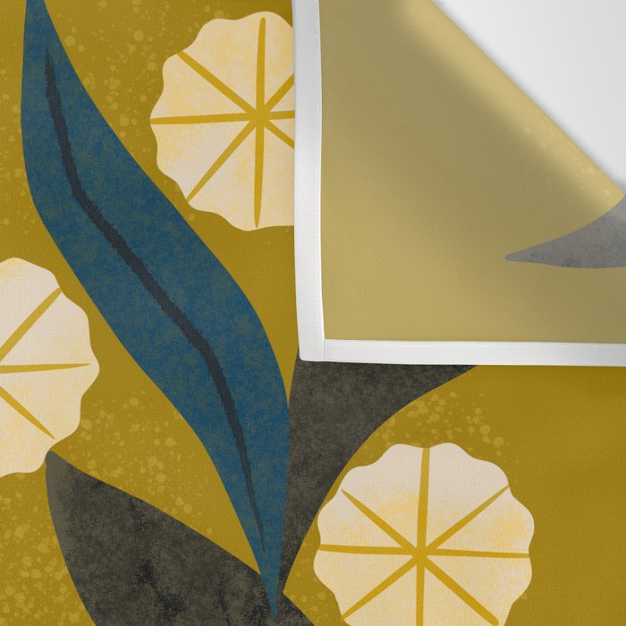 Gold Floral Wall Tapestry Gallery Image 3