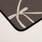 Bows and Ribbons Pattern LXIII Mocha Brown Desk Mat Gallery Image 4
