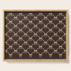 Bows and Ribbons Pattern LXIII Mocha Brown Serving Tray Gallery Image 1