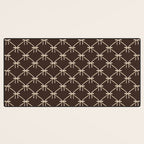 Bows and Ribbons Pattern LXIII Mocha Brown Desk Mat Gallery Image 3