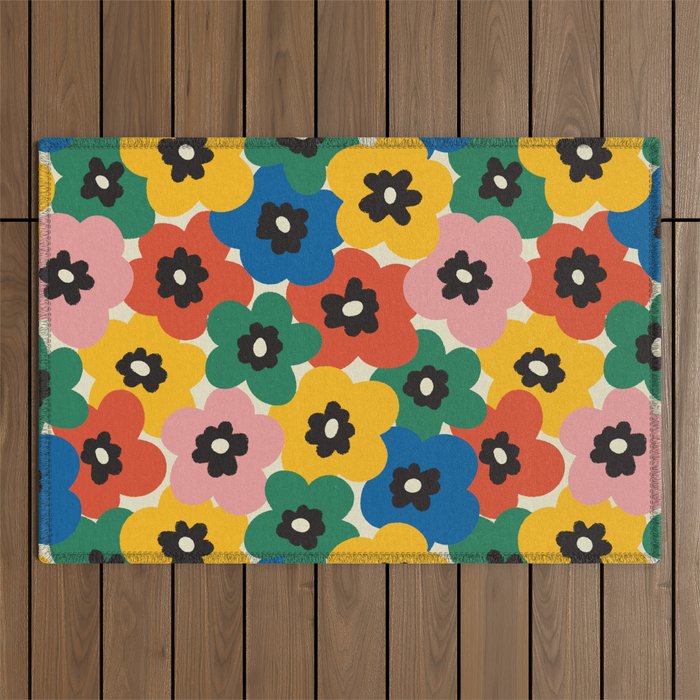 Summer Garden #3 Outdoor Rug Gallery Image 1