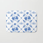 Floral Pleasure blue B Bath Mat Gallery Image 1