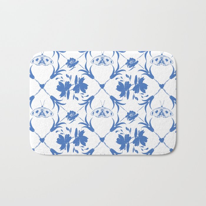 Floral Pleasure blue B Bath Mat Gallery Image 1