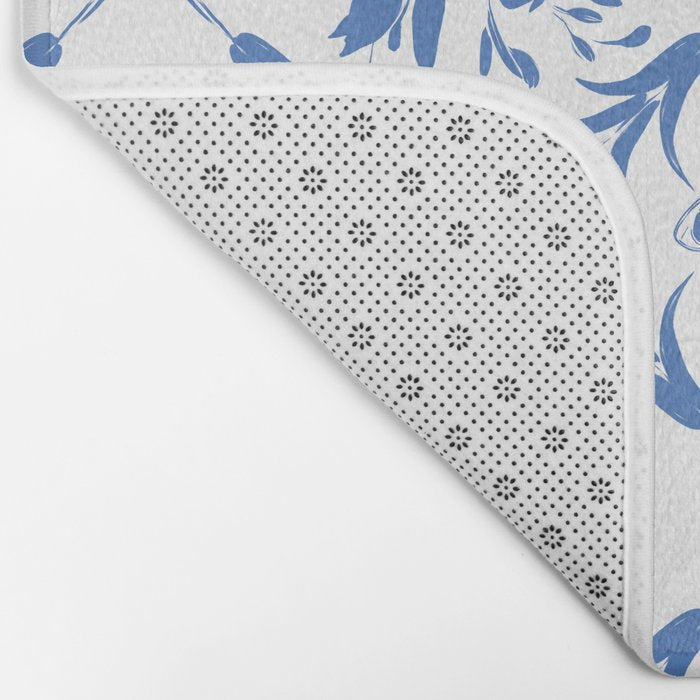Floral Pleasure blue B Bath Mat Gallery Image 2