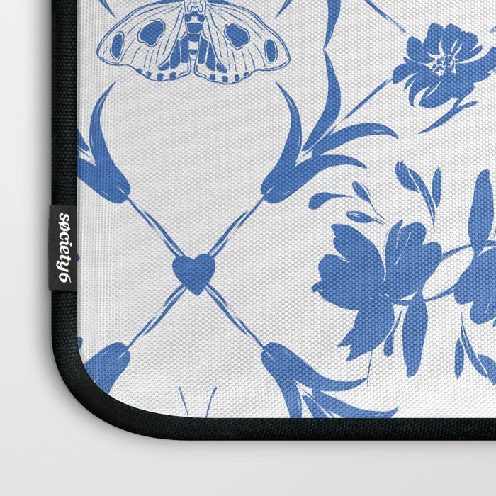 Floral Pleasure blue B Laptop Sleeve Gallery Image 3