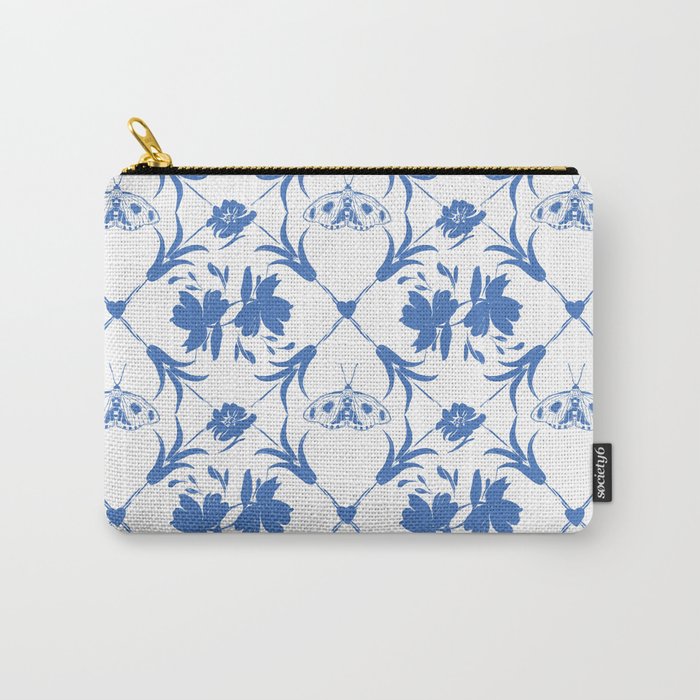 Floral Pleasure blue B Carry All Pouch Gallery Image 1
