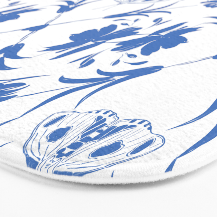Floral Pleasure blue B Bath Mat Gallery Image 3