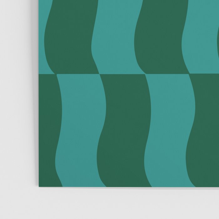 Money Green Wavy Blocks Poster Gallery Image 3