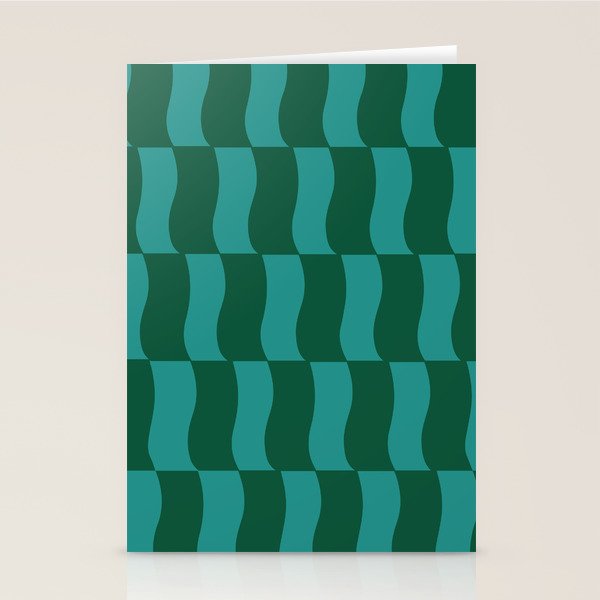 Money Green Wavy Blocks Stationery Card Gallery Image 2