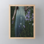 flowers of her soul - moody garden portrait Mini Art Print Gallery Image 1