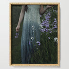 flowers of her soul - moody garden portrait Serving Tray Gallery Image 1