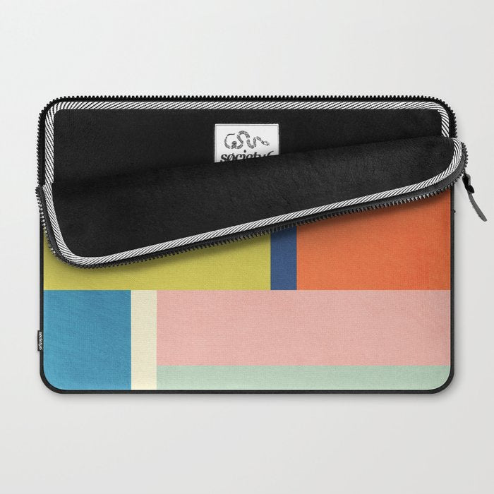 Vibrant Pastel Tones Unique Geometric Design Laptop Sleeve Gallery Image 2