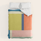Vibrant Pastel Tones Unique Geometric Design Duvet Cover Gallery Image 6