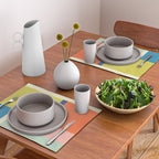Vibrant Pastel Tones Unique Geometric Design Placemat Gallery Image 2