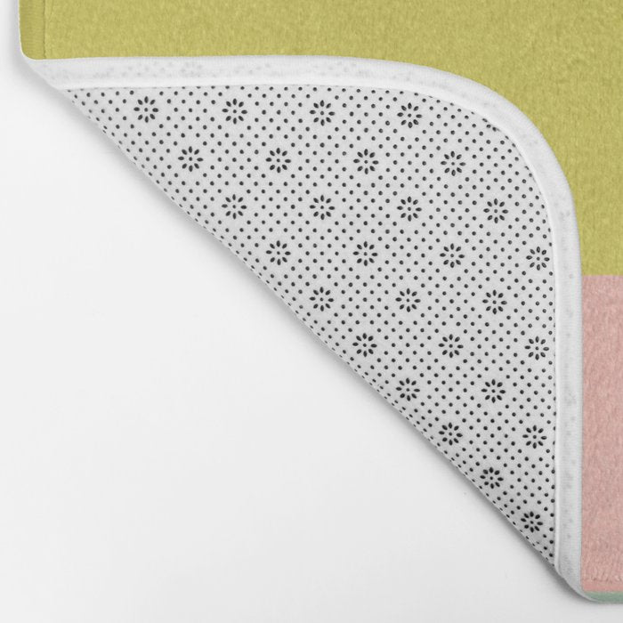 Vibrant Pastel Tones Unique Geometric Design Bath Mat Gallery Image 2