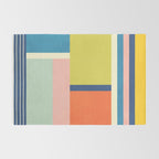 Vibrant Pastel Tones Unique Geometric Design Rug Gallery Image 2