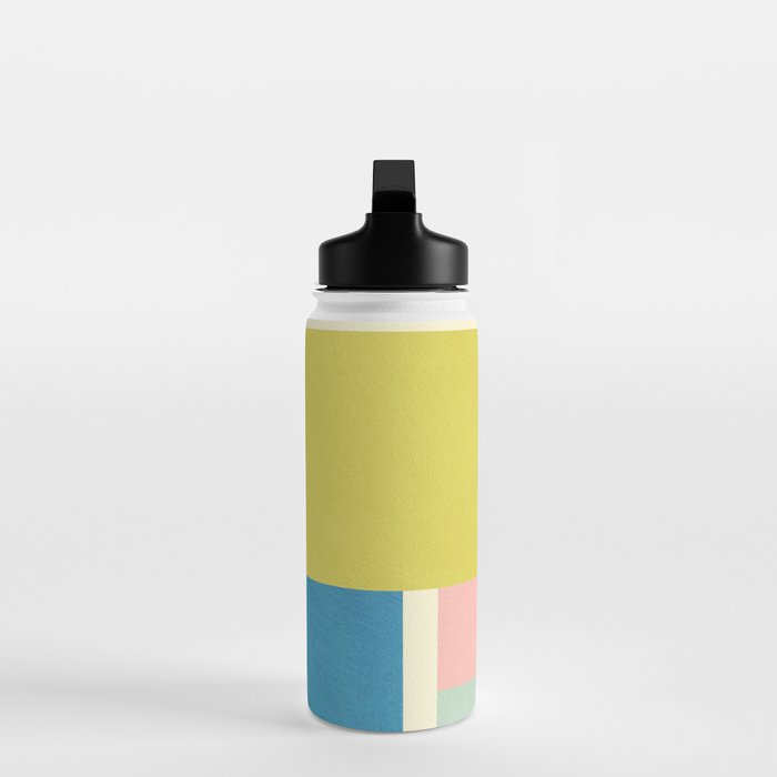 Vibrant Pastel Tones Unique Geometric Design Water Bottle Gallery Image 3
