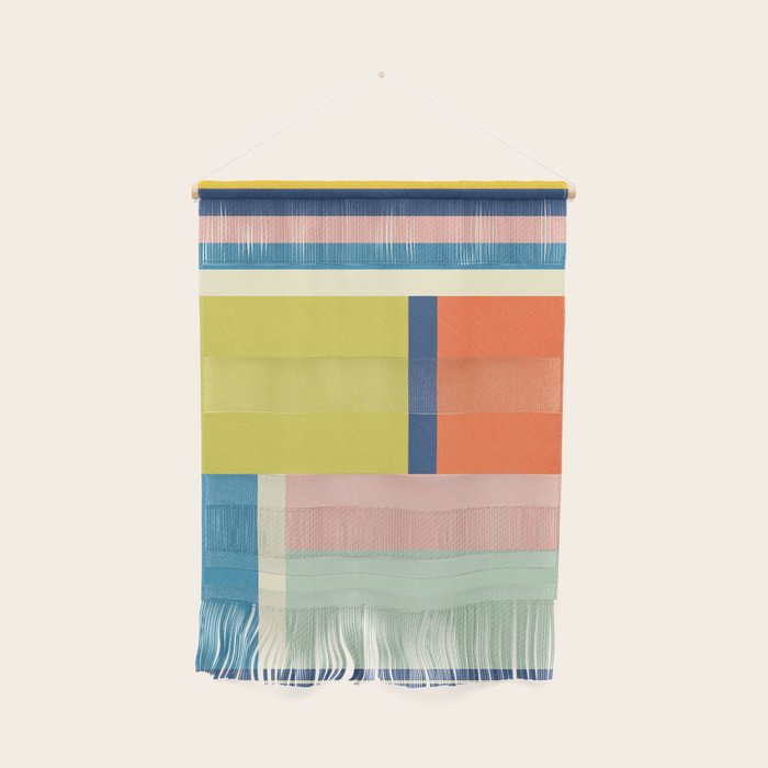 Vibrant Pastel Tones Unique Geometric Design Wall Hanging Gallery Image 1
