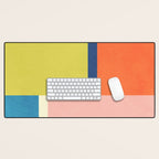 Vibrant Pastel Tones Unique Geometric Design Desk Mat Gallery Image 1