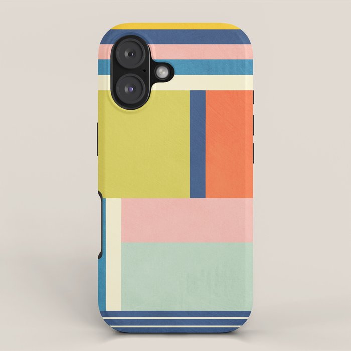 Vibrant Pastel Tones Unique Geometric Design iPhone Case Gallery Image 1