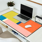 Vibrant Pastel Tones Unique Geometric Design Desk Mat Gallery Image 2