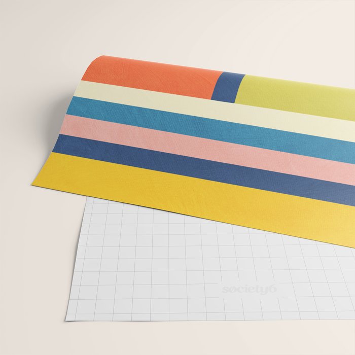 Vibrant Pastel Tones Unique Geometric Design Wrapping Paper Gallery Image 2