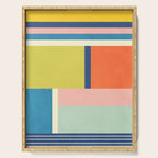 Vibrant Pastel Tones Unique Geometric Design Serving Tray Gallery Image 1