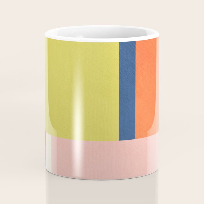 Vibrant Pastel Tones Unique Geometric Design Coffee Mug Gallery Image 4