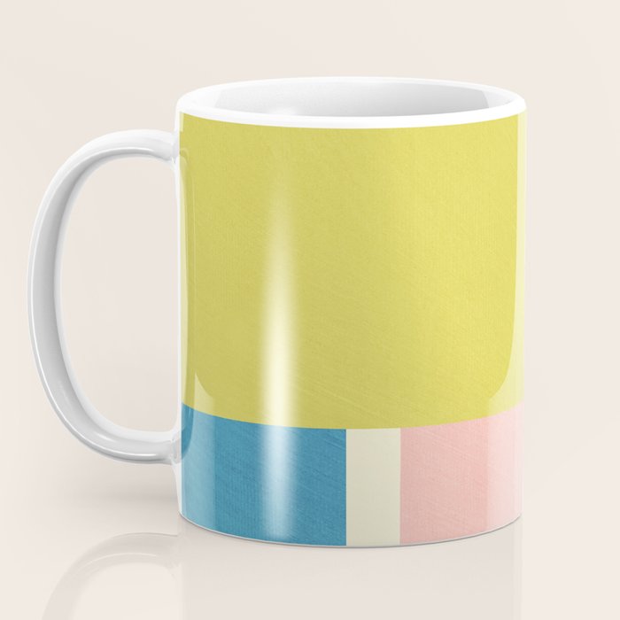 Vibrant Pastel Tones Unique Geometric Design Coffee Mug Gallery Image 3