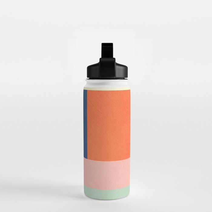 Vibrant Pastel Tones Unique Geometric Design Water Bottle Gallery Image 2