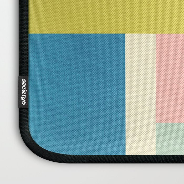 Vibrant Pastel Tones Unique Geometric Design Laptop Sleeve Gallery Image 3