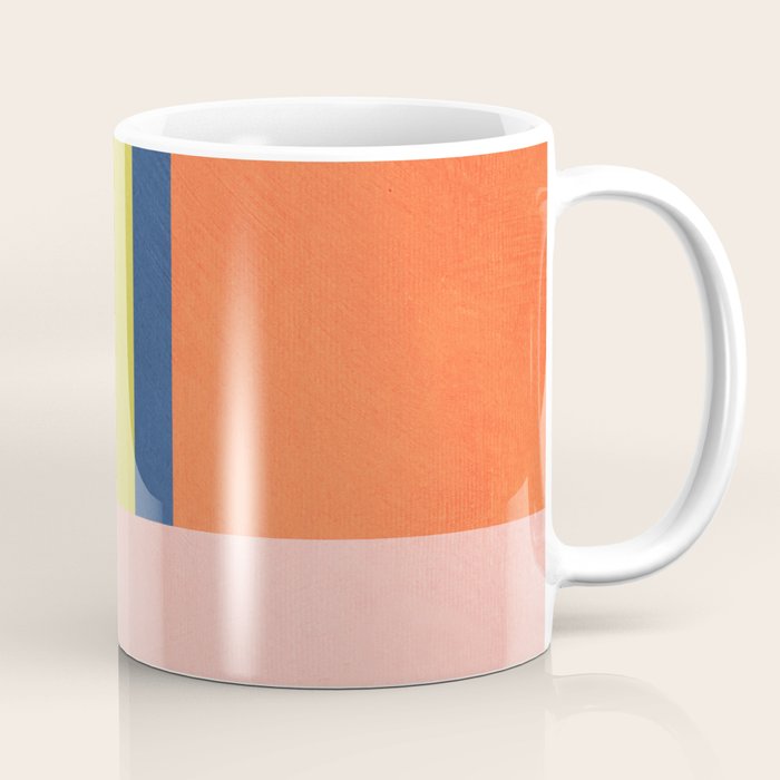 Vibrant Pastel Tones Unique Geometric Design Coffee Mug Gallery Image 1