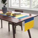 Vibrant Pastel Tones Unique Geometric Design Table Runner Gallery Image 2