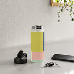 Vibrant Pastel Tones Unique Geometric Design Water Bottle Gallery Image 4
