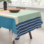 Vibrant Pastel Tones Unique Geometric Design Tablecloth Gallery Image 3