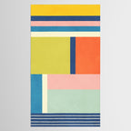 Vibrant Pastel Tones Unique Geometric Design Tablecloth Gallery Image 2