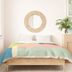 Vibrant Pastel Tones Unique Geometric Design Duvet Cover Gallery Image 3
