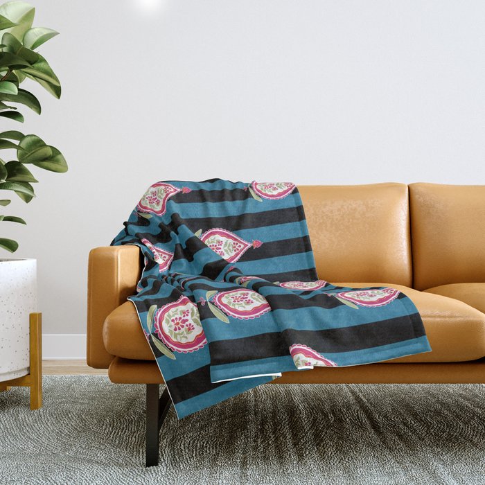 Floral Filigree Throw Blanket Gallery Image 1