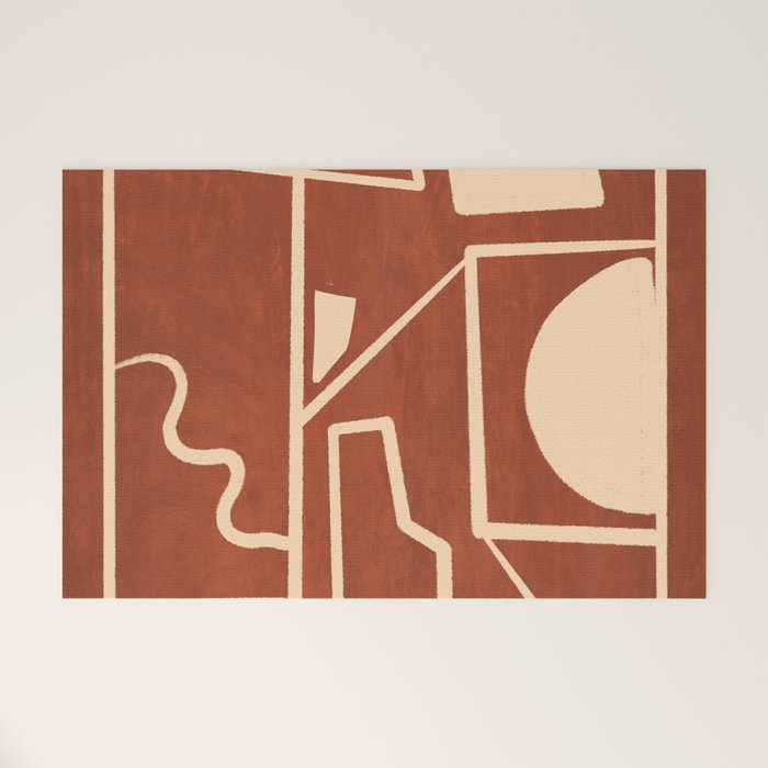 Modern Abstract Minimal Shapes 39/6 Welcome Mat Gallery Image 1