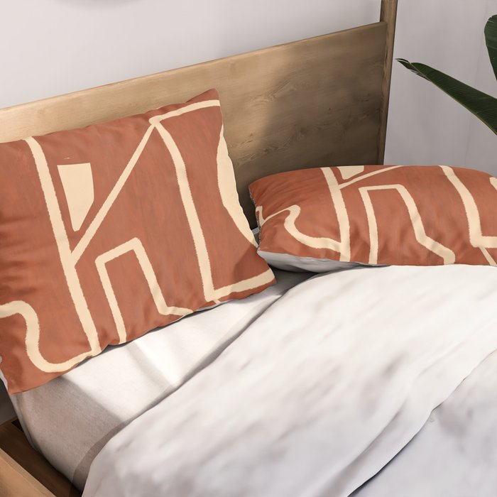 Modern Abstract Minimal Shapes 39/6 Pillow Sham Gallery Image 2