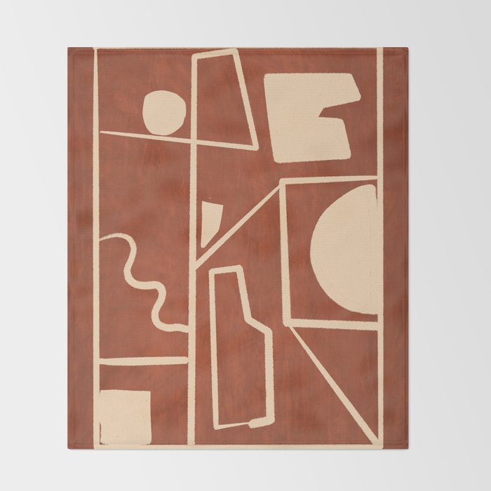 Modern Abstract Minimal Shapes 39/6 Throw Blanket Gallery Image 2