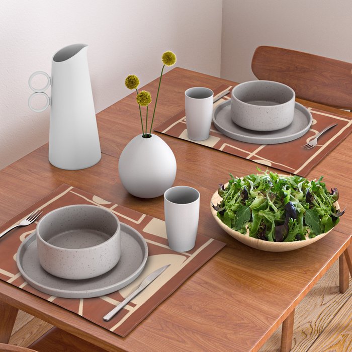 Modern Abstract Minimal Shapes 39/6 Placemat Gallery Image 2
