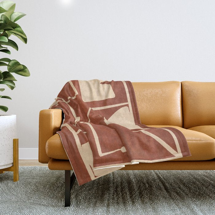 Modern Abstract Minimal Shapes 39/6 Throw Blanket Gallery Image 1