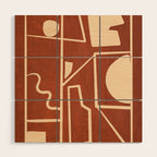 Modern Abstract Minimal Shapes 39/6 Wood Wall Art Gallery Image 1