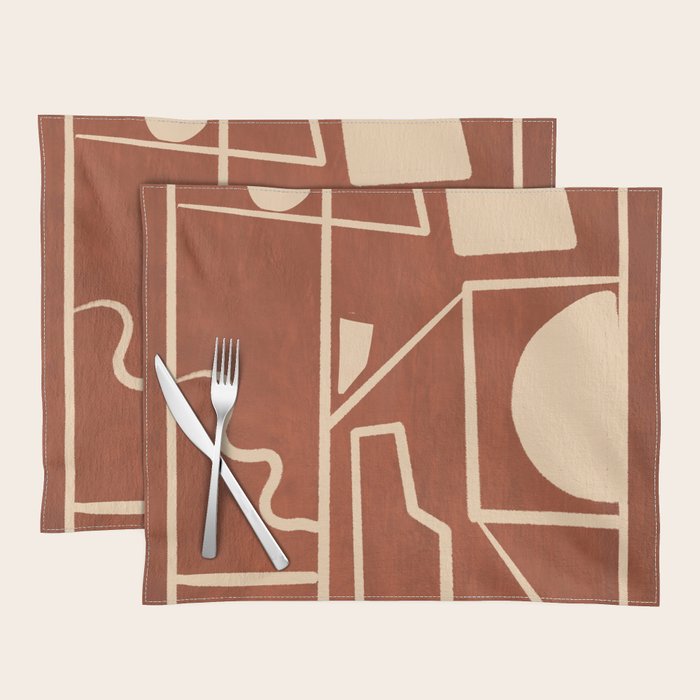 Modern Abstract Minimal Shapes 39/6 Placemat Gallery Image 1