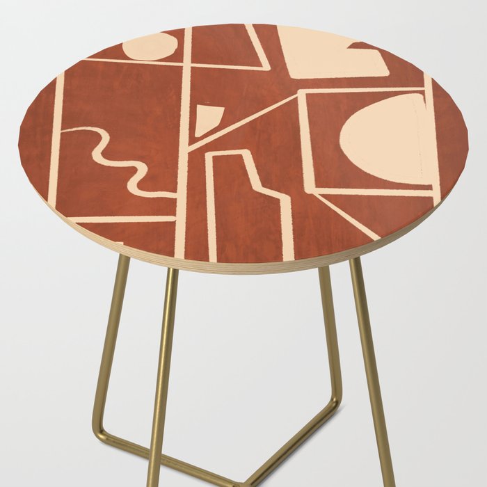 Modern Abstract Minimal Shapes 39/6 Side Table Gallery Image 2