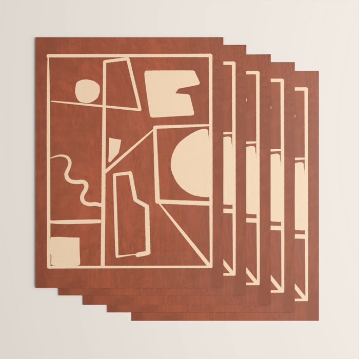 Modern Abstract Minimal Shapes 39/6 Wrapping Paper Gallery Image 3