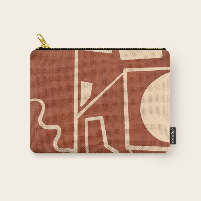 Modern Abstract Minimal Shapes 39/6 Carry All Pouch Gallery Image 1