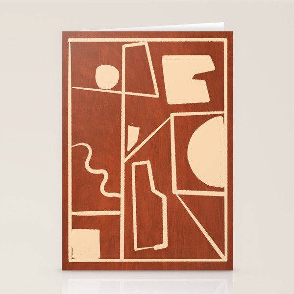 Modern Abstract Minimal Shapes 39/6 Stationery Card Gallery Image 1