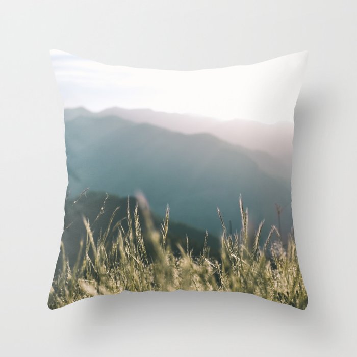 Oregon Coast Range Throw Pillow Gallery Image 1